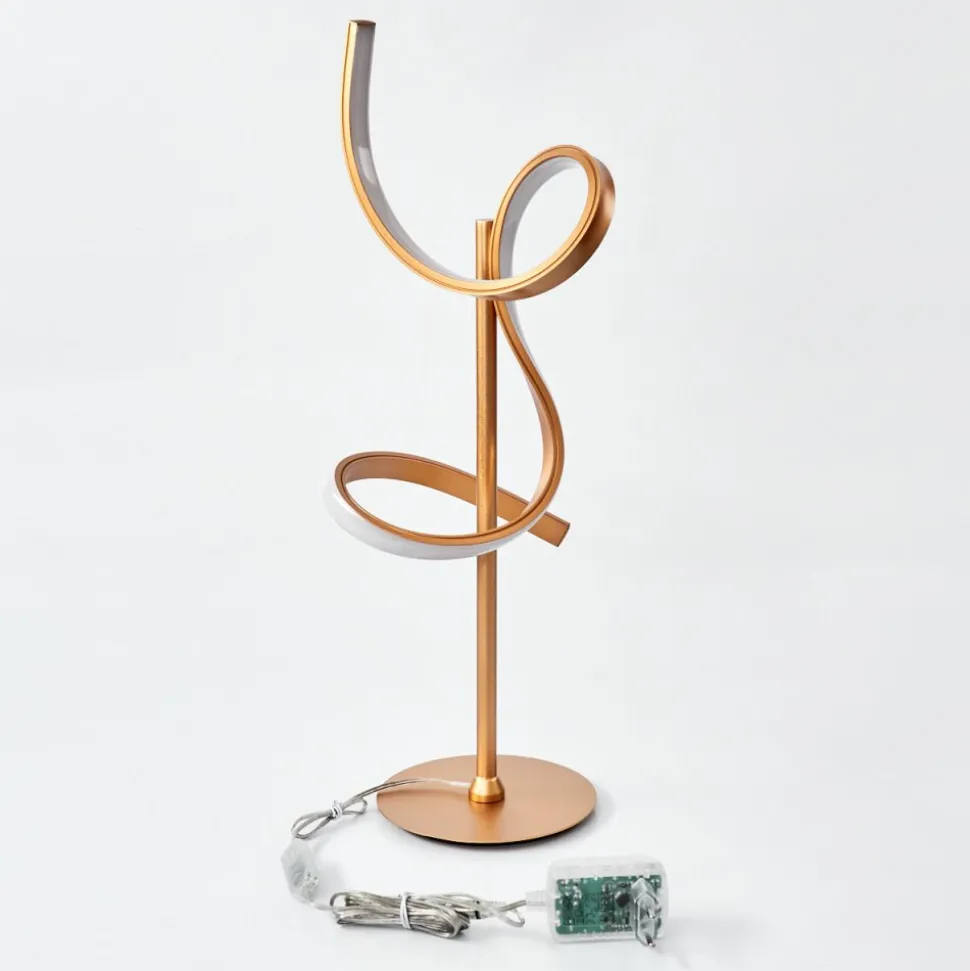 Lampe De Table Lavaca Led Laiton, 1 Lumiere
