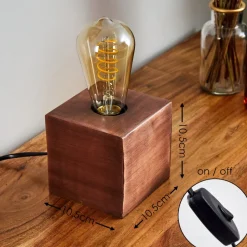 Lampe De Table Lemele Cuivre, 1 Lumiere