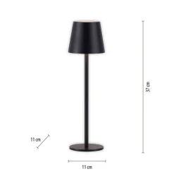 Lampe De Table Leuchten-Direkt Euria Led Noir, 1 Lumiere