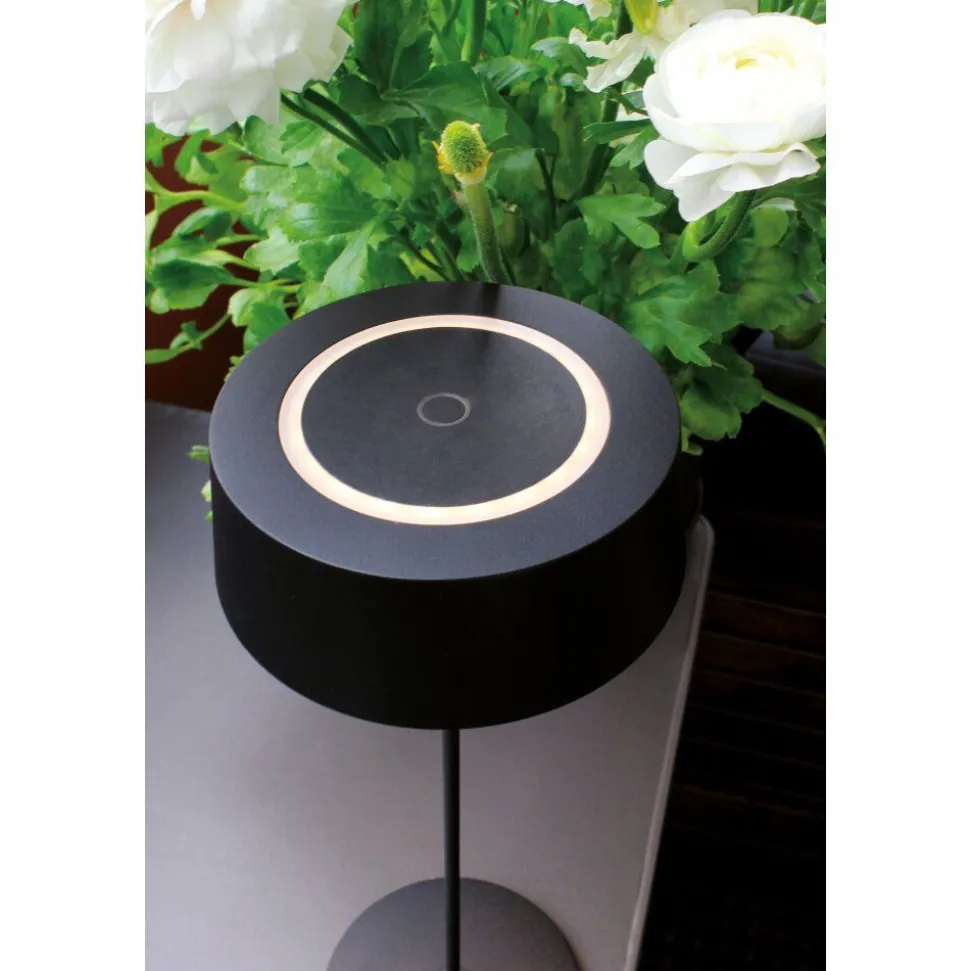 Lampe De Table Lutec Cocktail Led Noir, 1 Lumiere