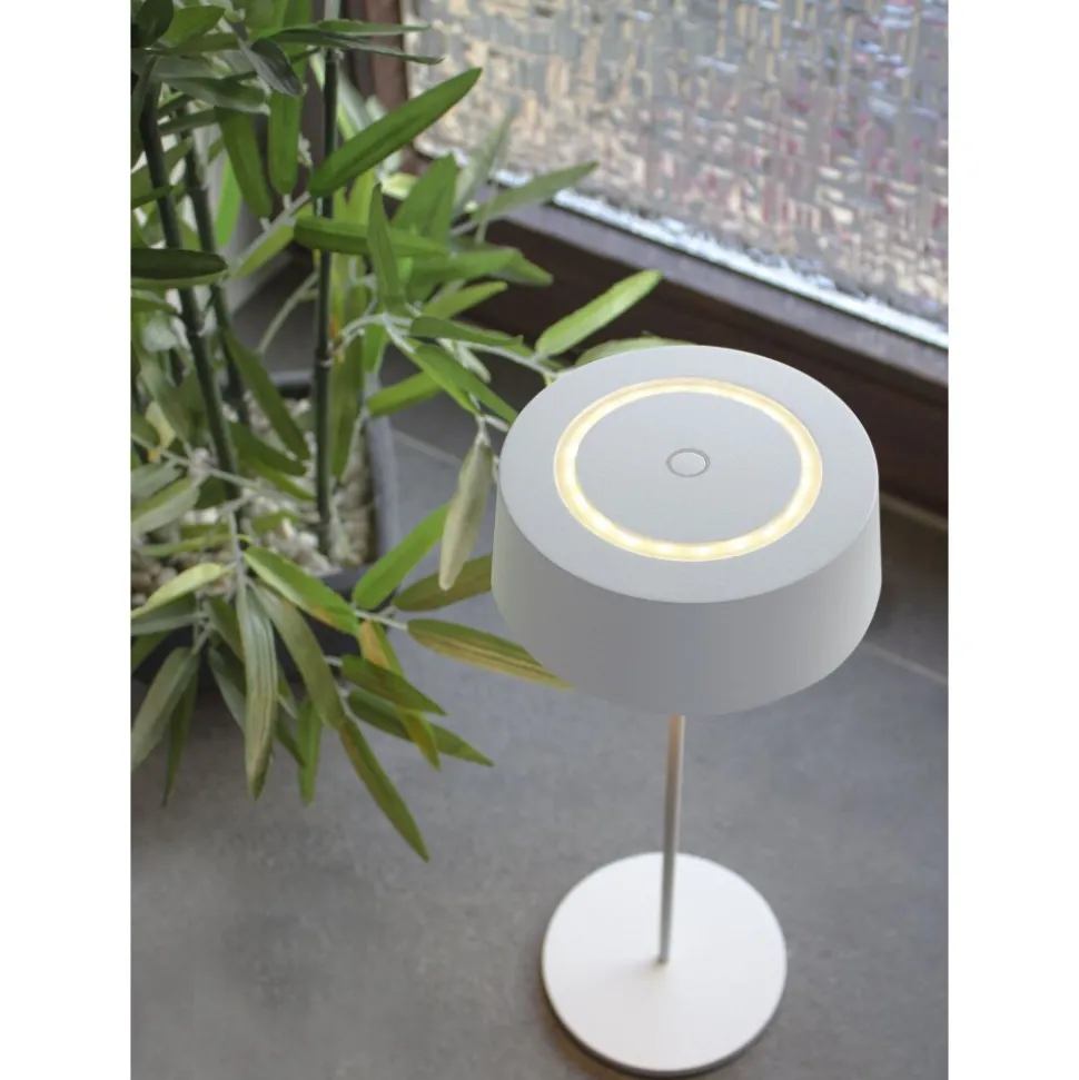 Lampe De Table Lutec Cocktail Led Blanc, 1 Lumiere