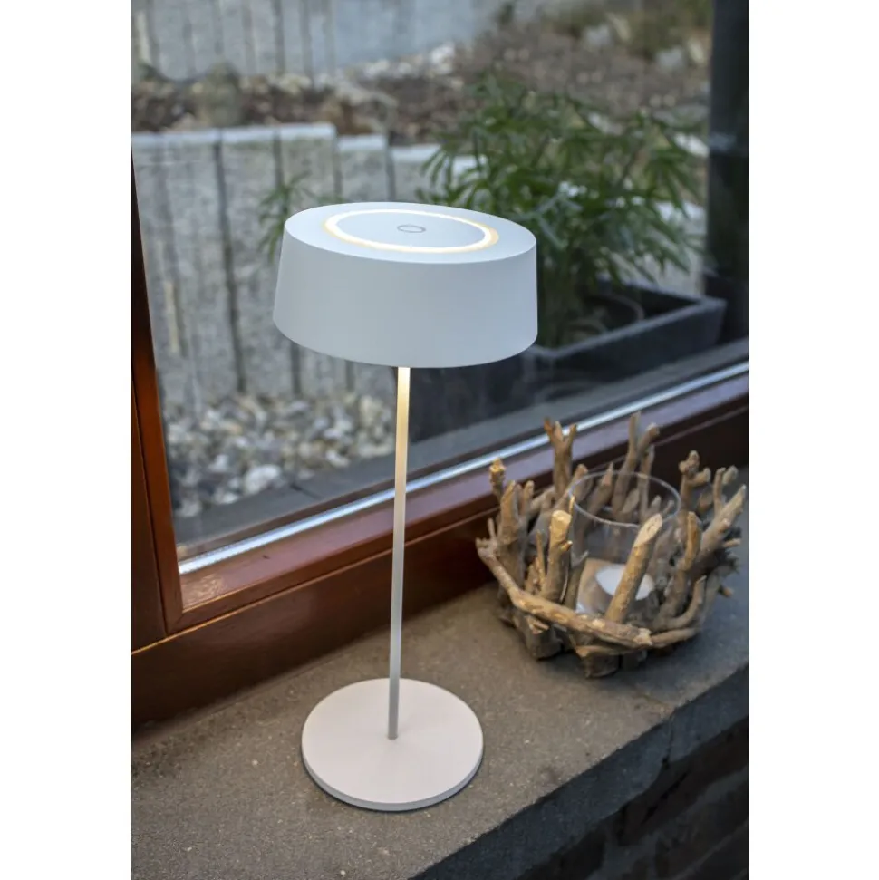 Lampe De Table Lutec Cocktail Led Blanc, 1 Lumiere