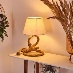 Lampe De Table Makondo Brun, 1 Lumiere