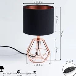 Lampe De Table Marang Cuivre, 1 Lumiere