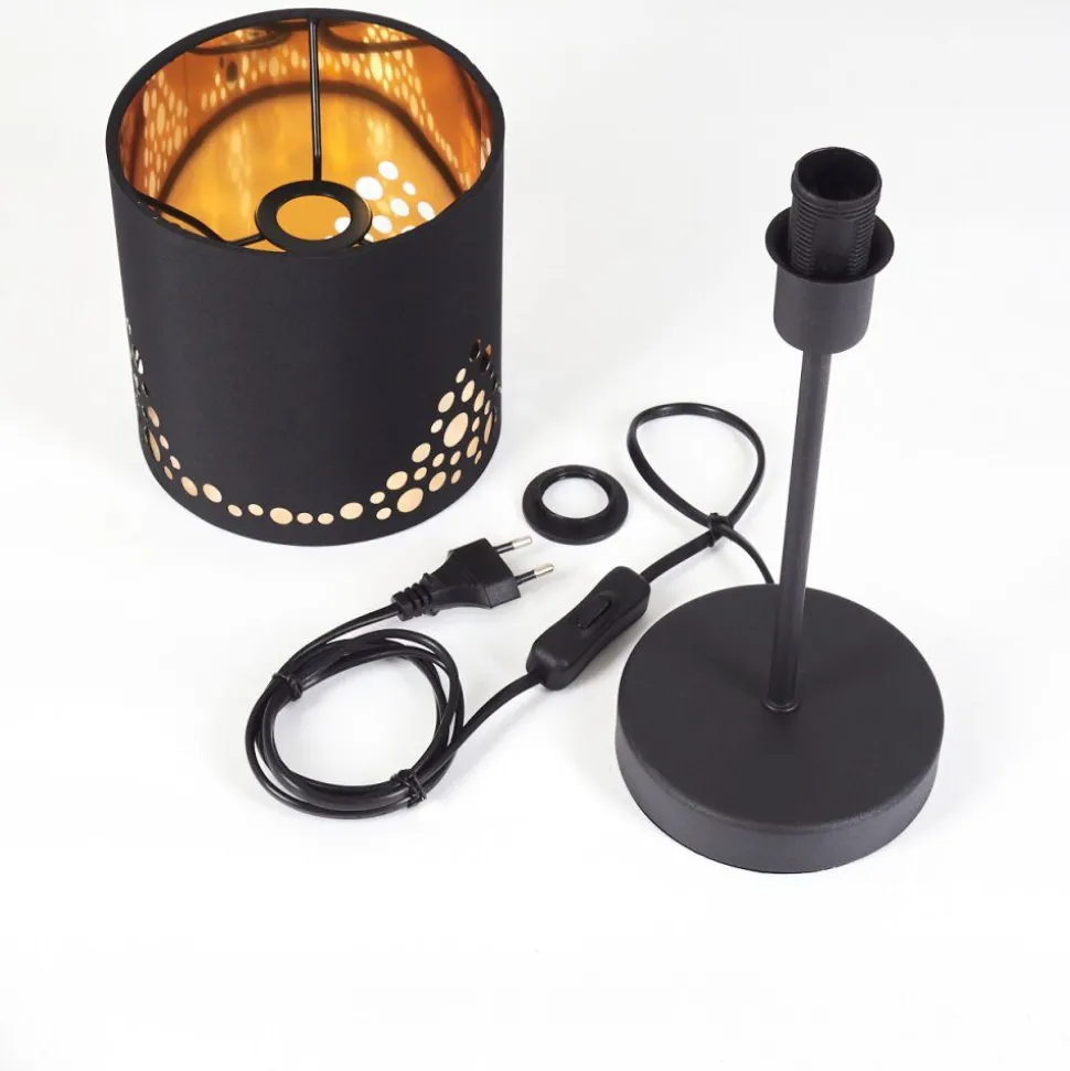 Lampe De Table Marbach Noir, 1 Lumiere