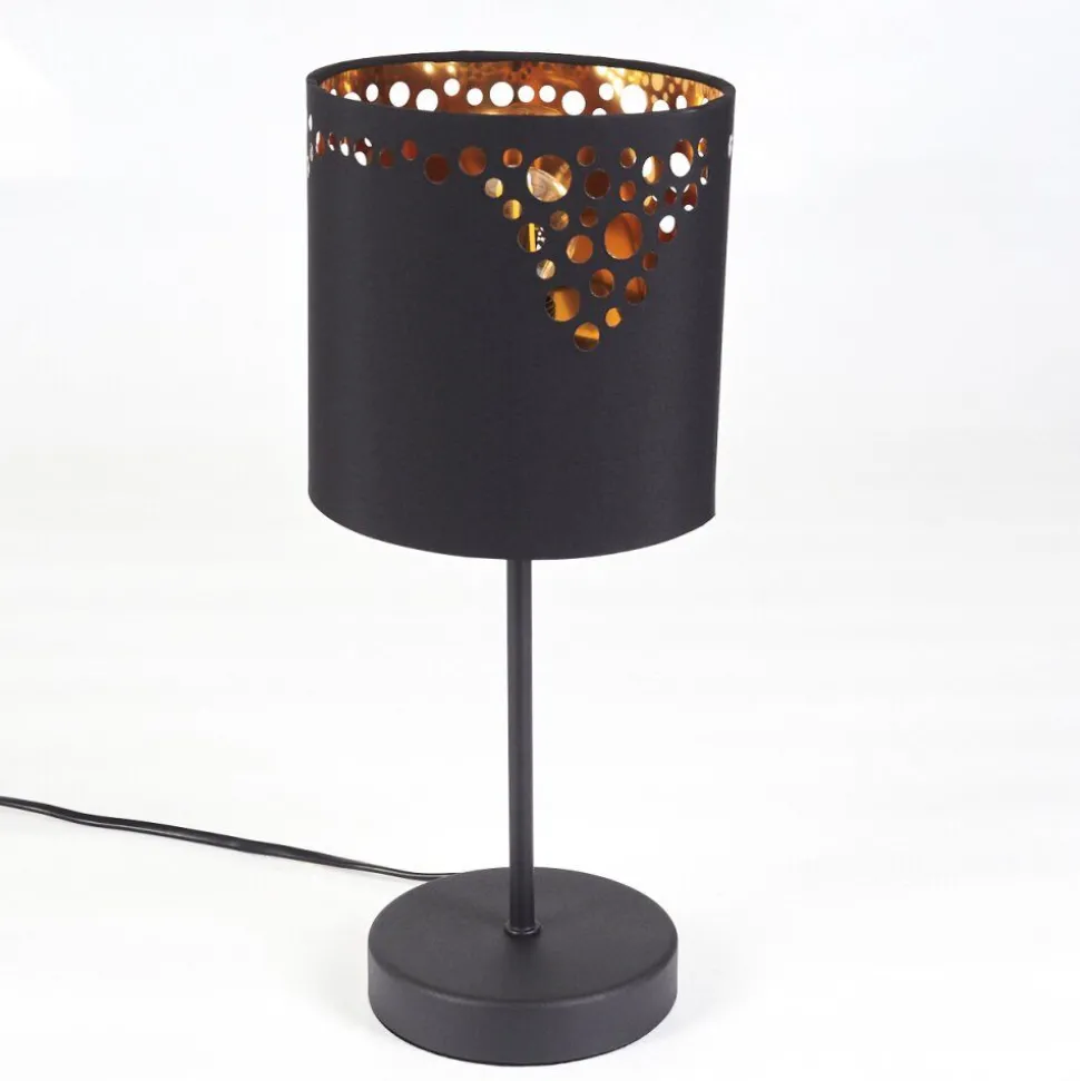 Lampe De Table Marbach Noir, 1 Lumiere