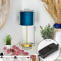 Lampe De Table Maripi Or, 1 Lumiere