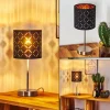 Lampe De Table Meldal Nickel Mat, Noir, 1 Lumiere