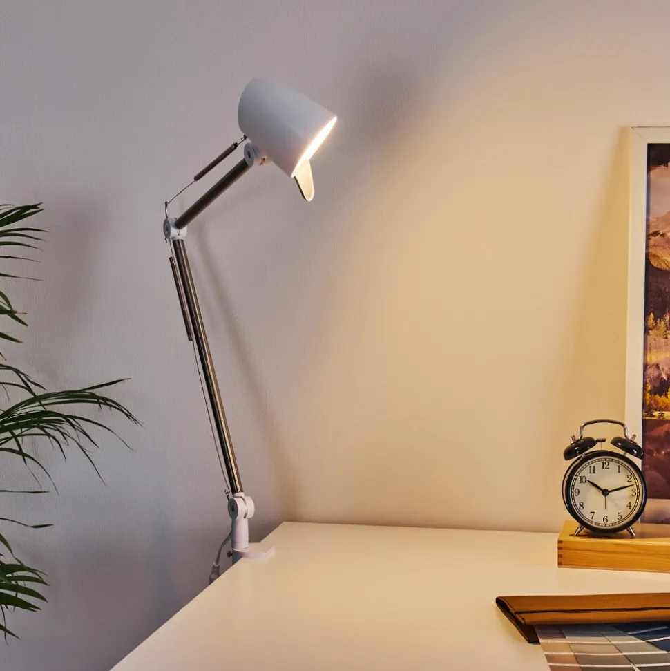 Lampe De Table Mildura Led Blanc, 1 Lumiere