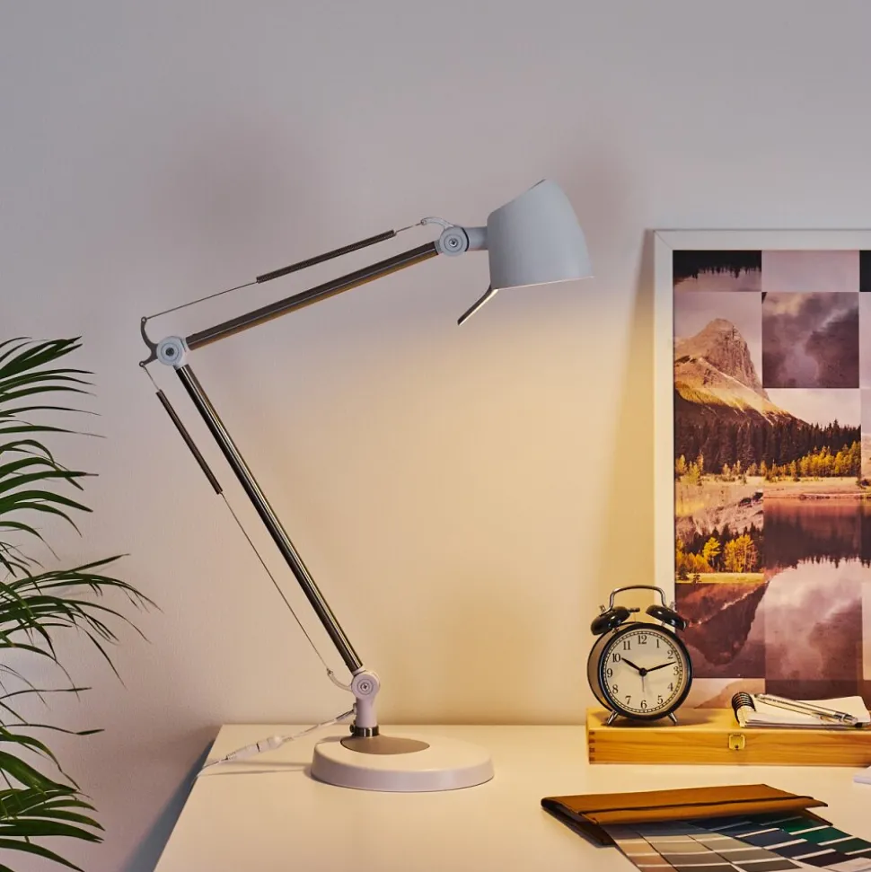 Lampe De Table Mildura Led Blanc, 1 Lumiere