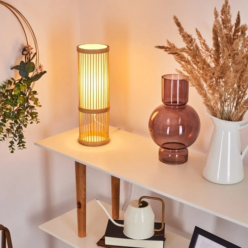 Lampe De Table Misa Bois Clair, 1 Lumiere