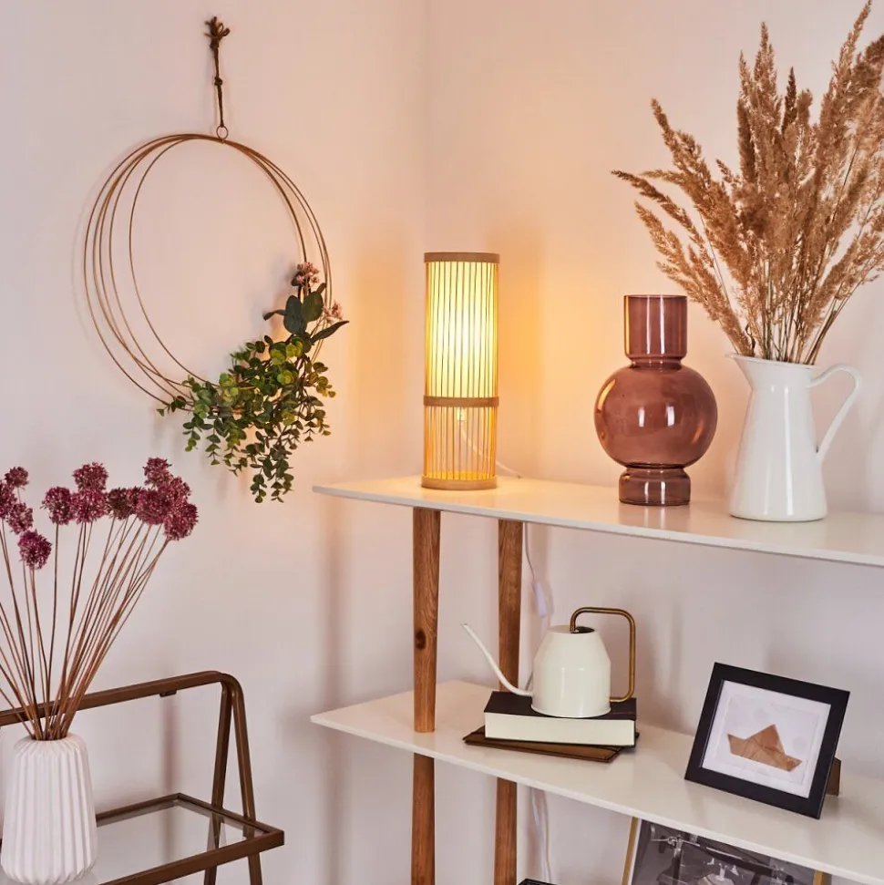 Lampe De Table Misa Bois Clair, 1 Lumiere