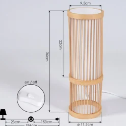 Lampe De Table Misa Bois Clair, 1 Lumiere