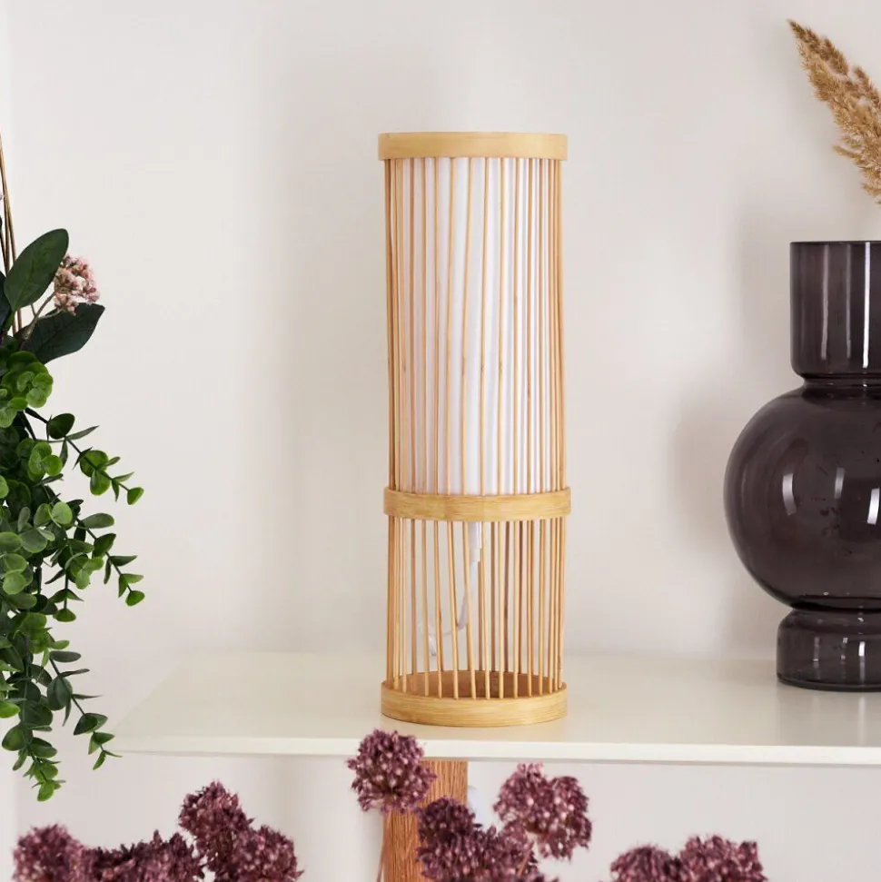 Lampe De Table Misa Bois Clair, 1 Lumiere