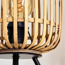 Lampe De Table Mongolei Noir, 1 Lumiere