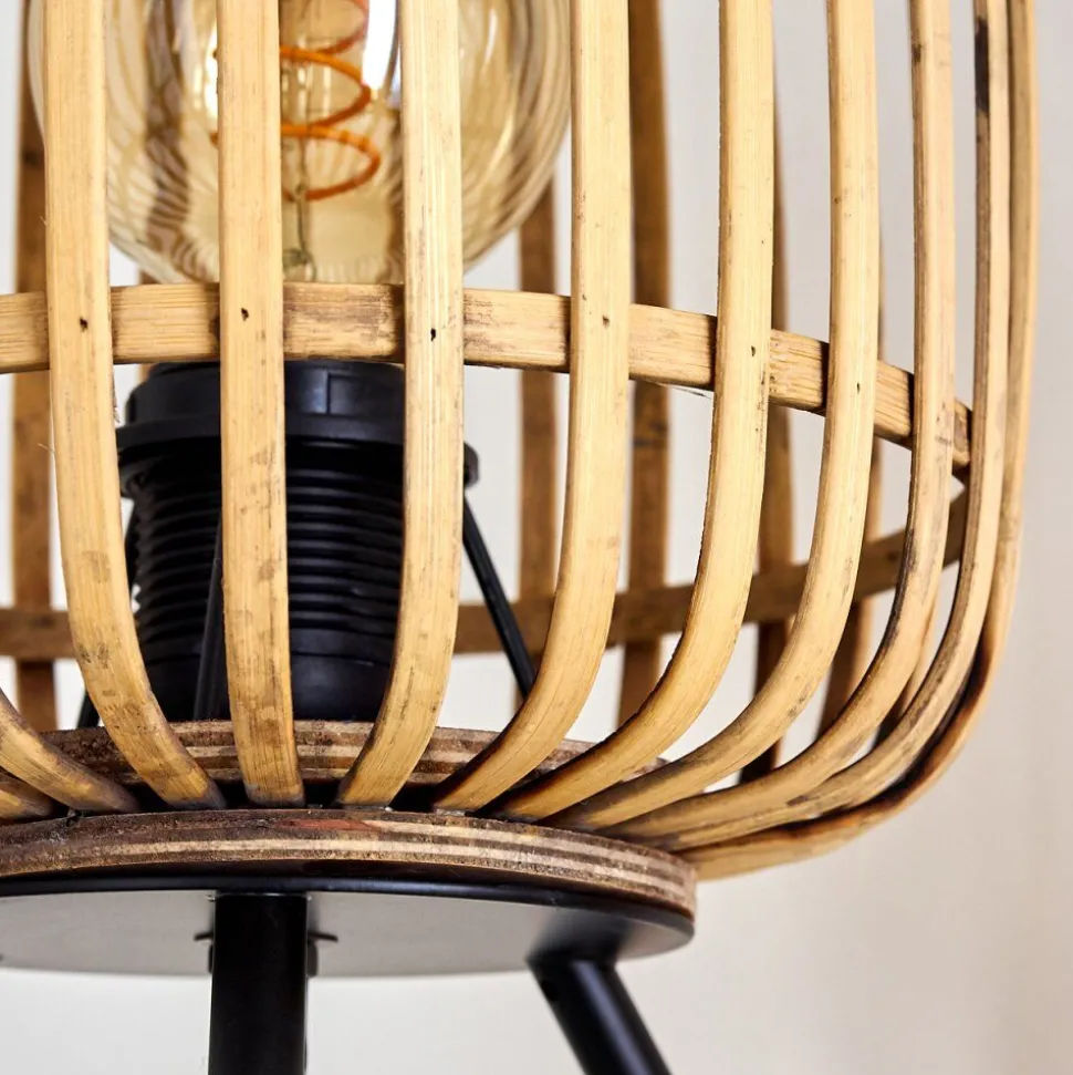Lampe De Table Mongolei Noir, 1 Lumiere