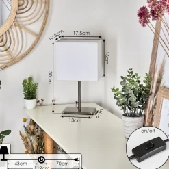 Lampe De Table Niukkala Nickel Mat, 1 Lumiere