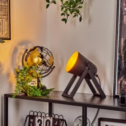 Lampe De Table Novilly Noir, 1 Lumiere