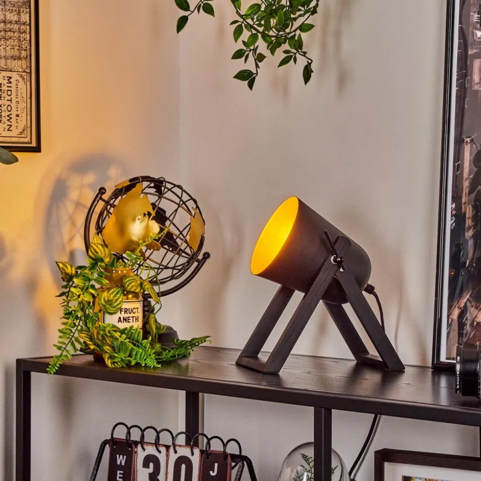 Lampe De Table Novilly Noir, 1 Lumiere