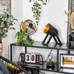 Lampe De Table Novilly Noir, 1 Lumiere