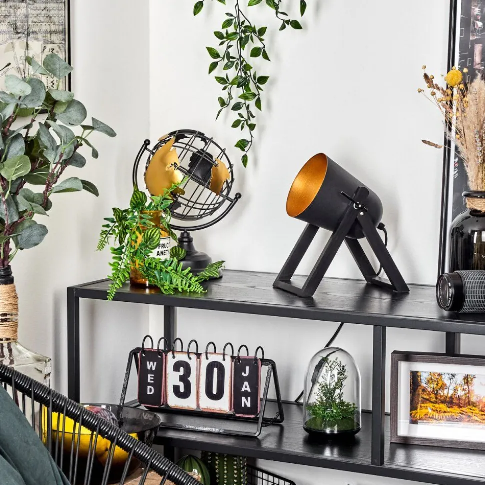 Lampe De Table Novilly Noir, 1 Lumiere