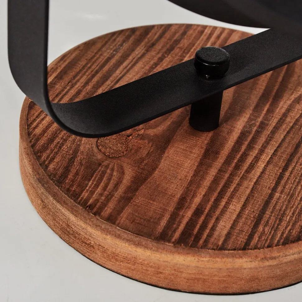 Lampe De Table Ogho Bois Fonce, Noir, 1 Lumiere