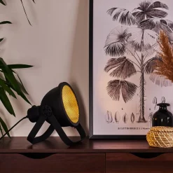 Lampe De Table Oghu Noir, 1 Lumiere