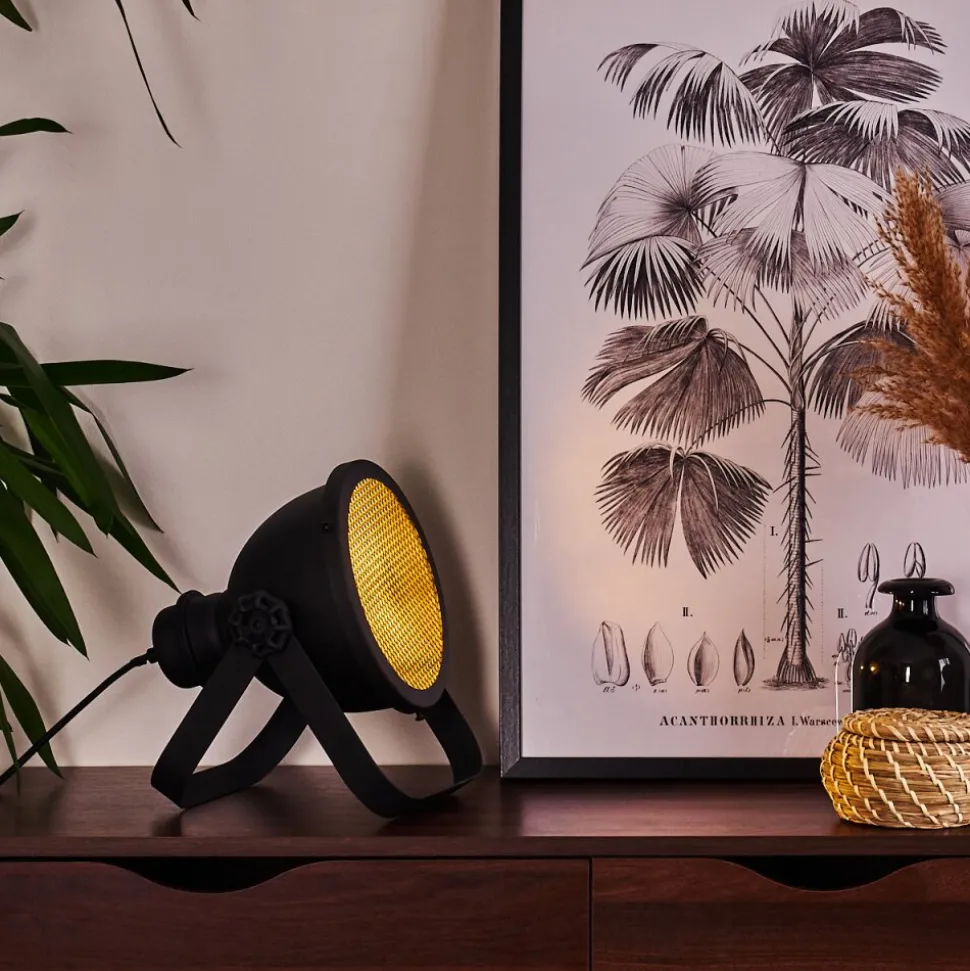 Lampe De Table Oghu Noir, 1 Lumiere