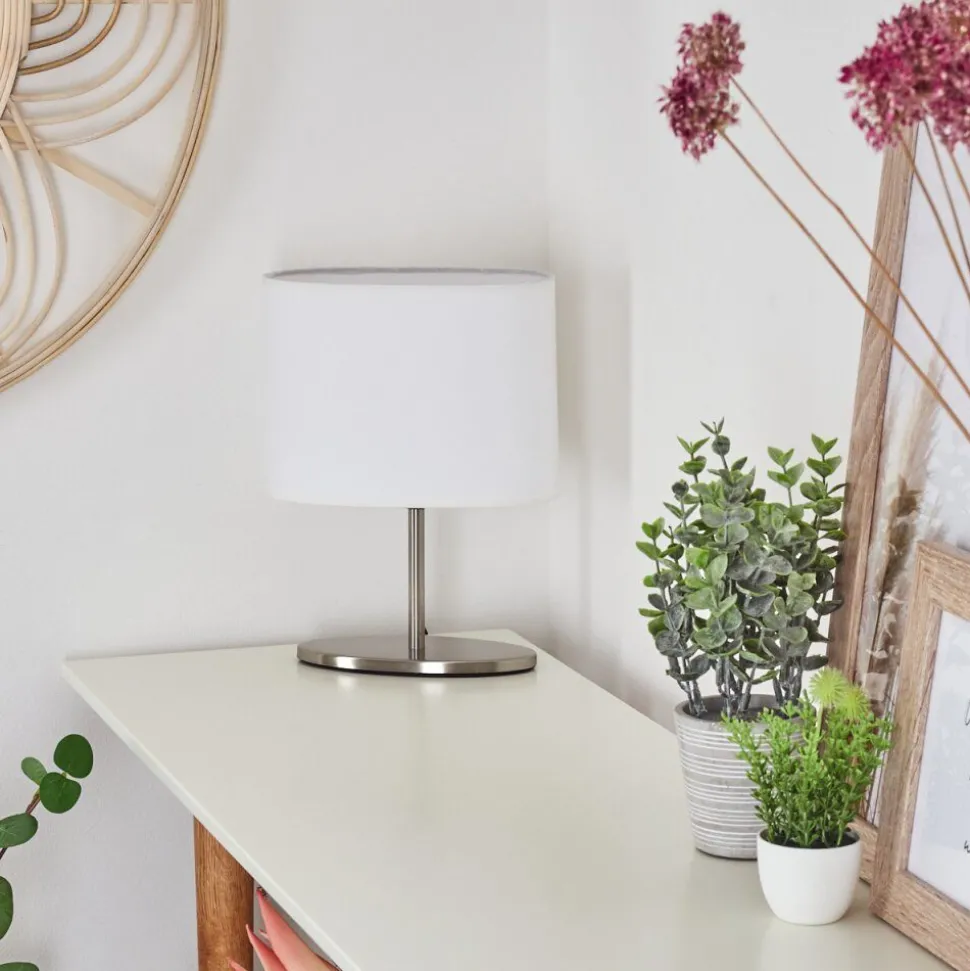 Lampe De Table Oilinki Nickel Mat, 1 Lumiere