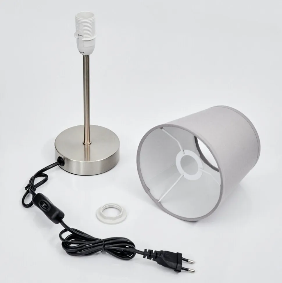 Lampe De Table Paao Nickel Mat, 1 Lumiere