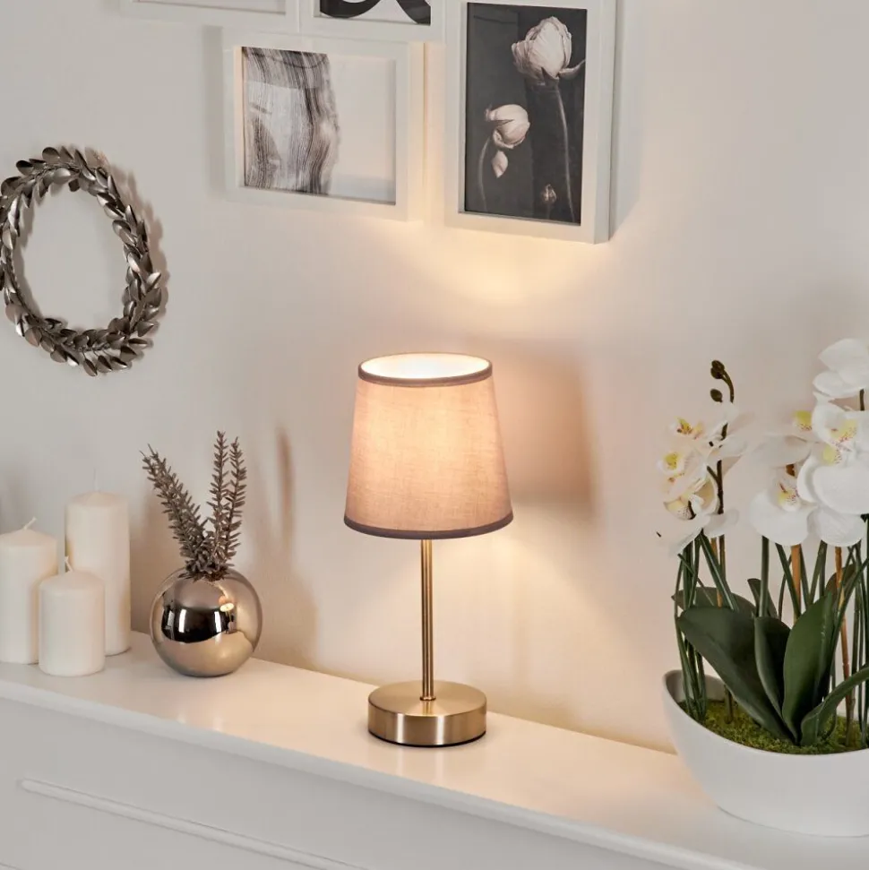 Lampe De Table Paao Nickel Mat, 1 Lumiere