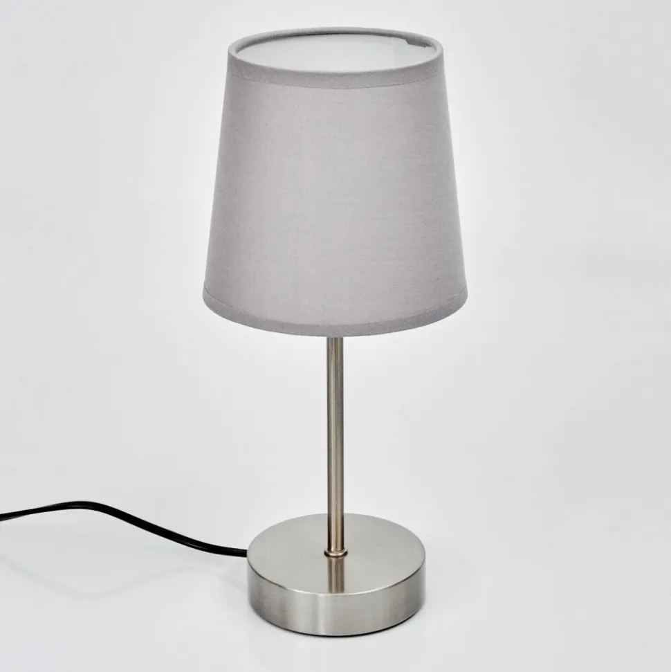 Lampe De Table Paao Nickel Mat, 1 Lumiere
