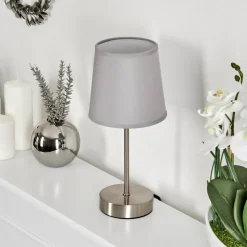 Lampe De Table Paao Nickel Mat, 1 Lumiere