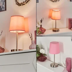 Lampe De Table Paao Nickel Mat, 1 Lumiere