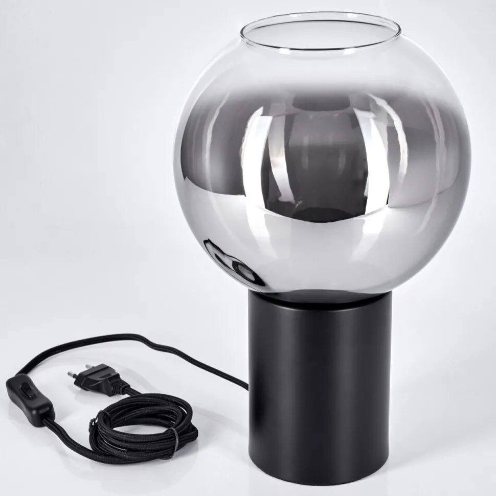Lampe De Table Pascal Noir, 1 Lumiere