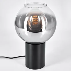 Lampe De Table Pascal Noir, 1 Lumiere
