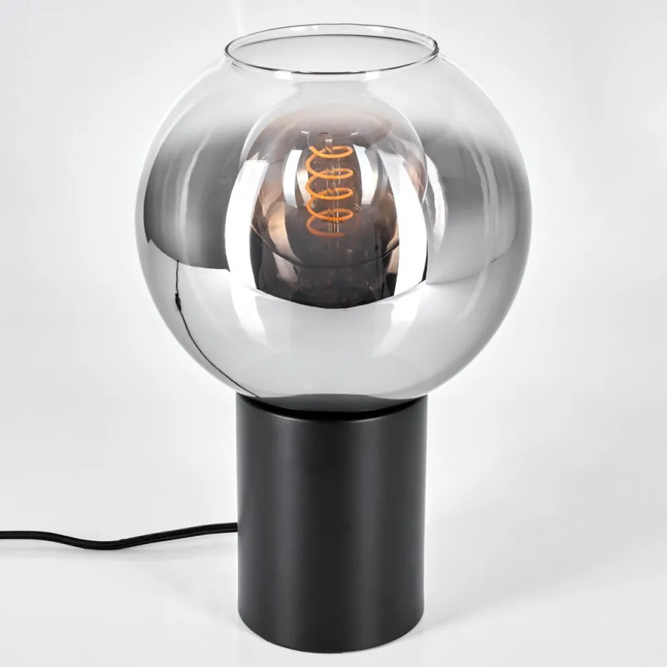 Lampe De Table Pascal Noir, 1 Lumiere