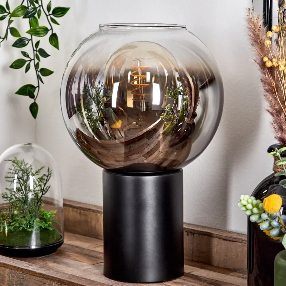 Lampe De Table Pascal Noir, 1 Lumiere