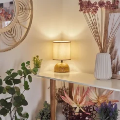Lampe De Table Passila Couleur Bois, 1 Lumiere