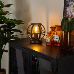 Lampe De Table Plan Laiton, 1 Lumiere