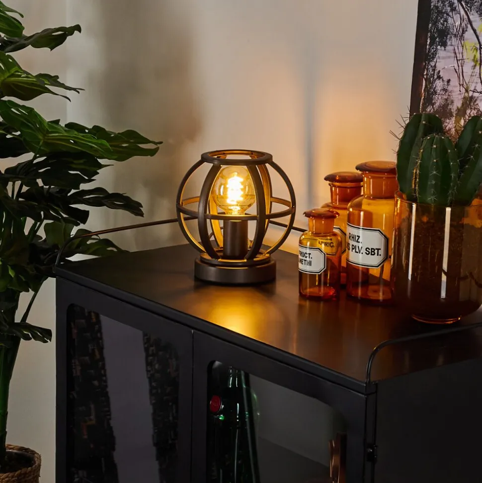 Lampe De Table Plan Laiton, 1 Lumiere