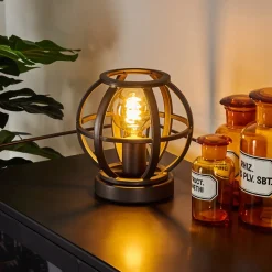 Lampe De Table Plan Laiton, 1 Lumiere