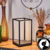 Lampe De Table Ranquile Led Noir, 2 Lumieres