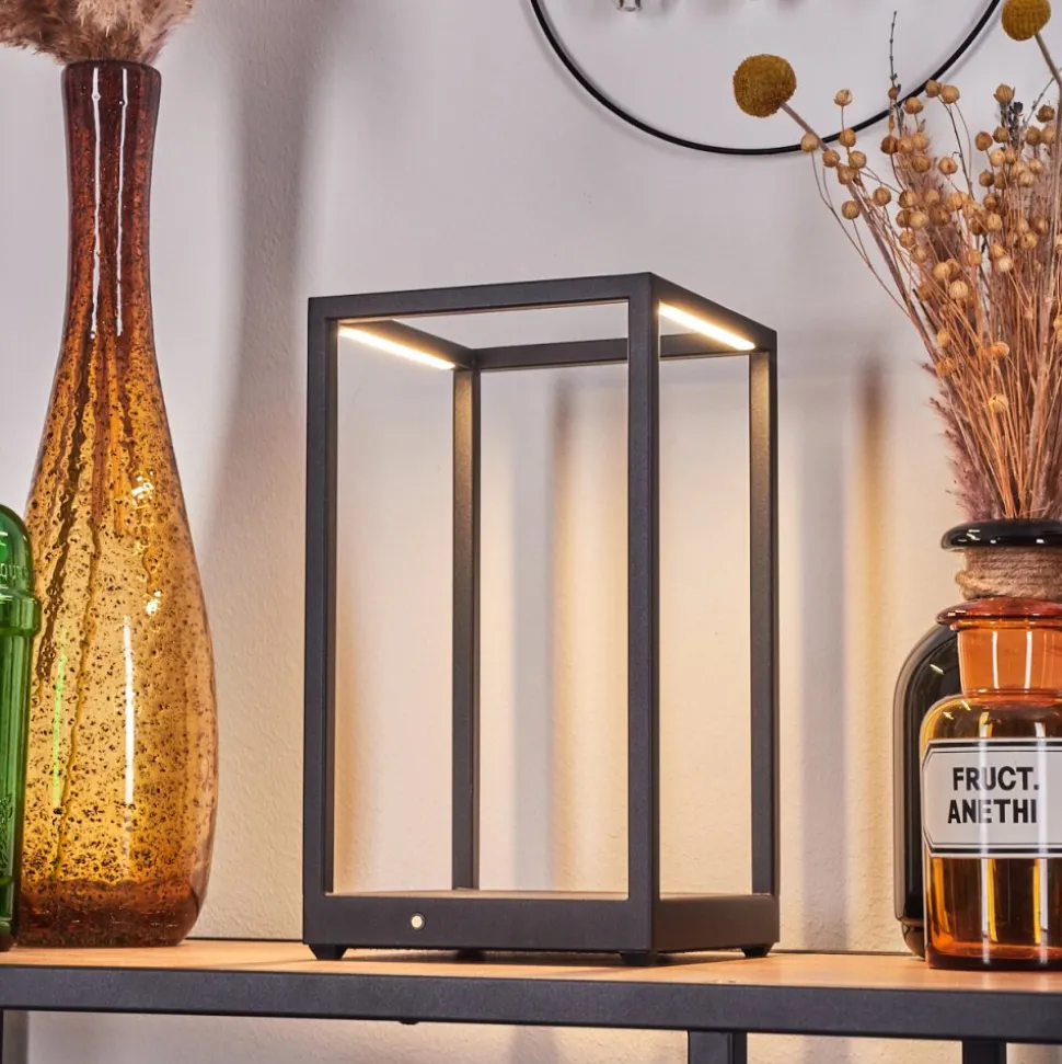Lampe De Table Ranquile Led Noir, 2 Lumieres