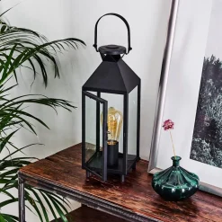 Lampe De Table Raupunga Noir, 1 Lumiere