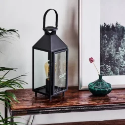 Lampe De Table Raupunga Noir, 1 Lumiere