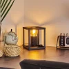Lampe De Table Salla Noir, 1 Lumiere