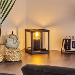 Lampe De Table Salla Noir, 1 Lumiere