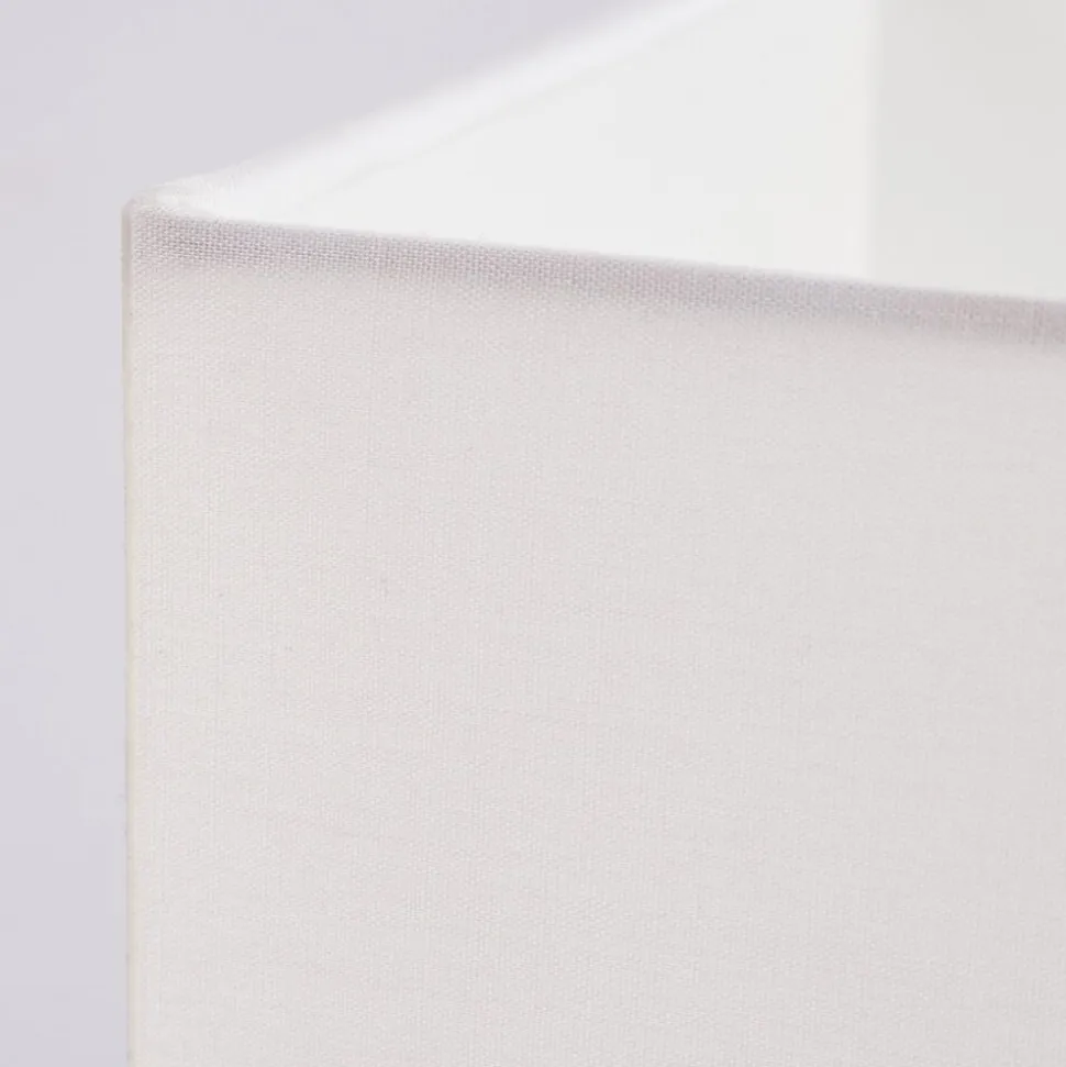 Lampe De Table Sangineto Bois Fonce, Nickel Mat, Blanc, 2 Lumieres