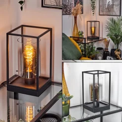 Lampe De Table Sarniguet Noir, 1 Lumiere